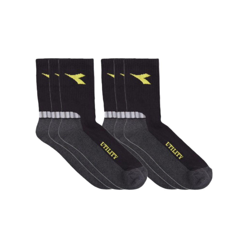 Chaussettes noir/gris COTTON SUMMER SOCKS 3PACKS - DIADORA - 176922C03C4699