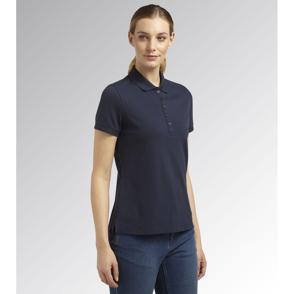 Polo de travail femme coton bleu marine DIADORA ATHENA 17767460062