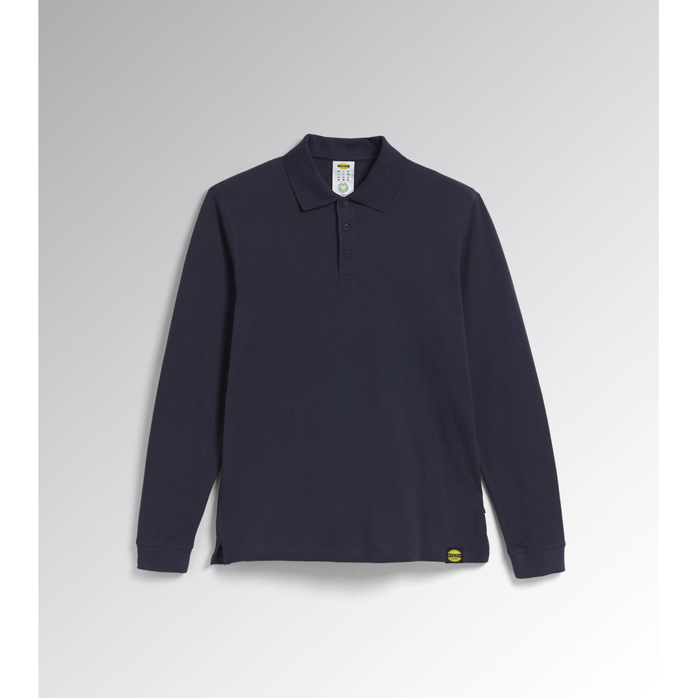 Polo de travail bleu marine manche longue ML ATLANTIS ORGANIC - Diadora - 17795460062