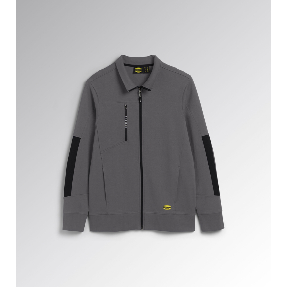 Sweat-shirt de travail gris ZIP LITEWORK - Diadora - 17875575070