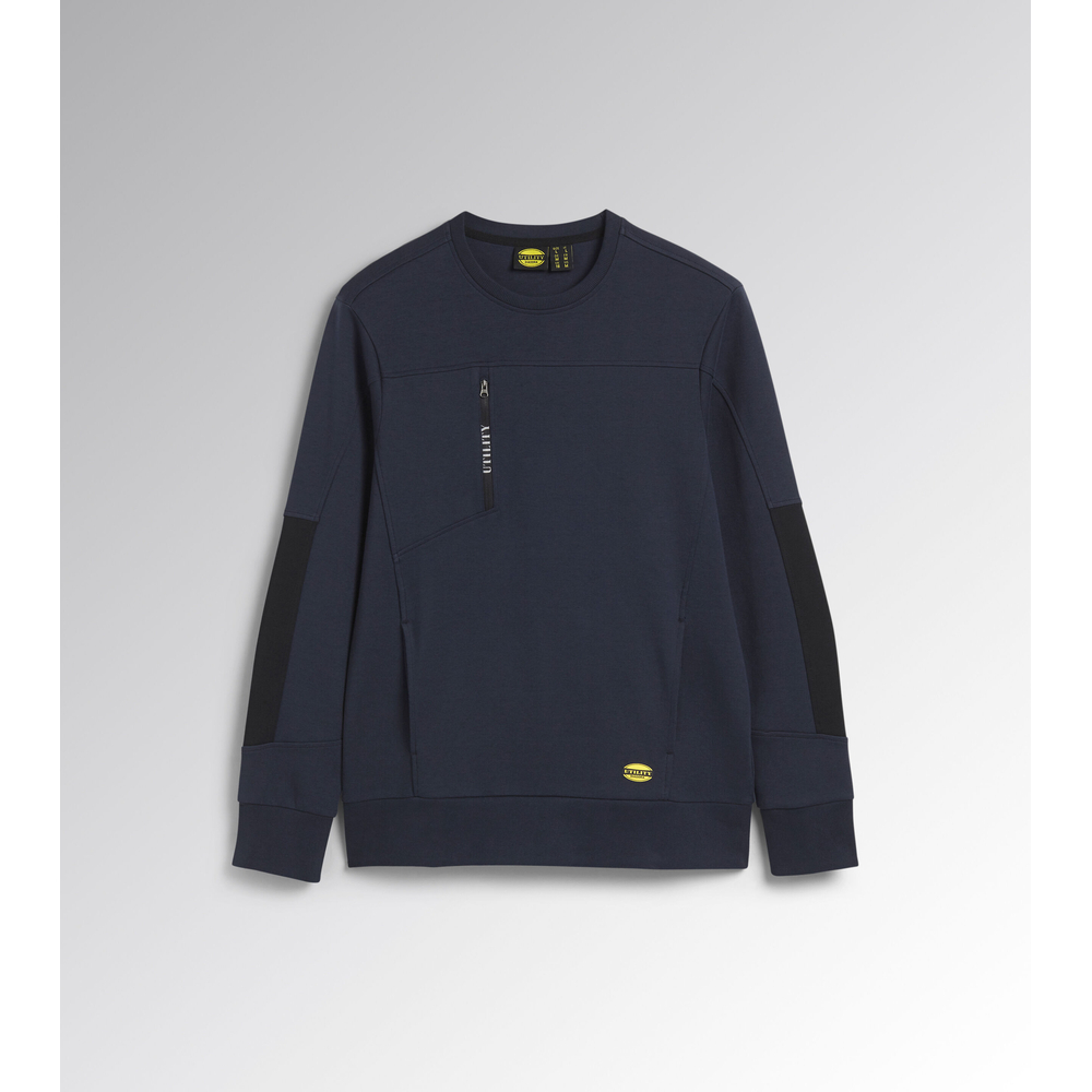 Sweat-shirt de travail bleu marine CREW LITEWORK - Diadora - 17875660062