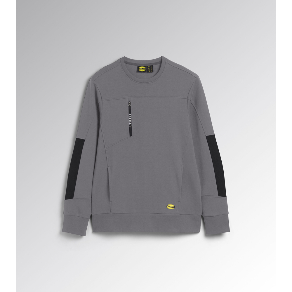 Sweat-shirt de travail gris CREW LITEWORK - Diadora - 17875675070
