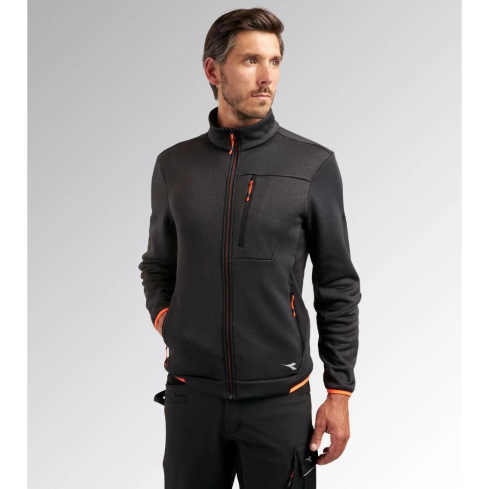 Polaire de travail grise et orange DIADORA UTILITY 179457D0808