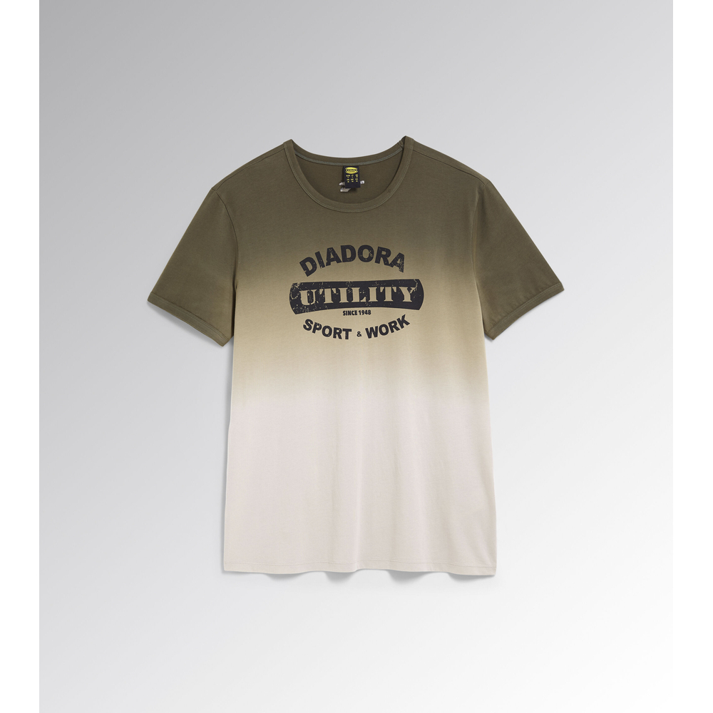T-shirt de travail vert/beige manche courte DEEP DYED - Diadora - 17983125003