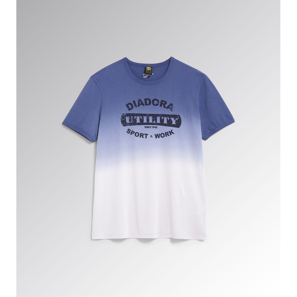 T-shirt de travail bleu/blanc manche courte DEEP DYED - Diadora - 17983175151