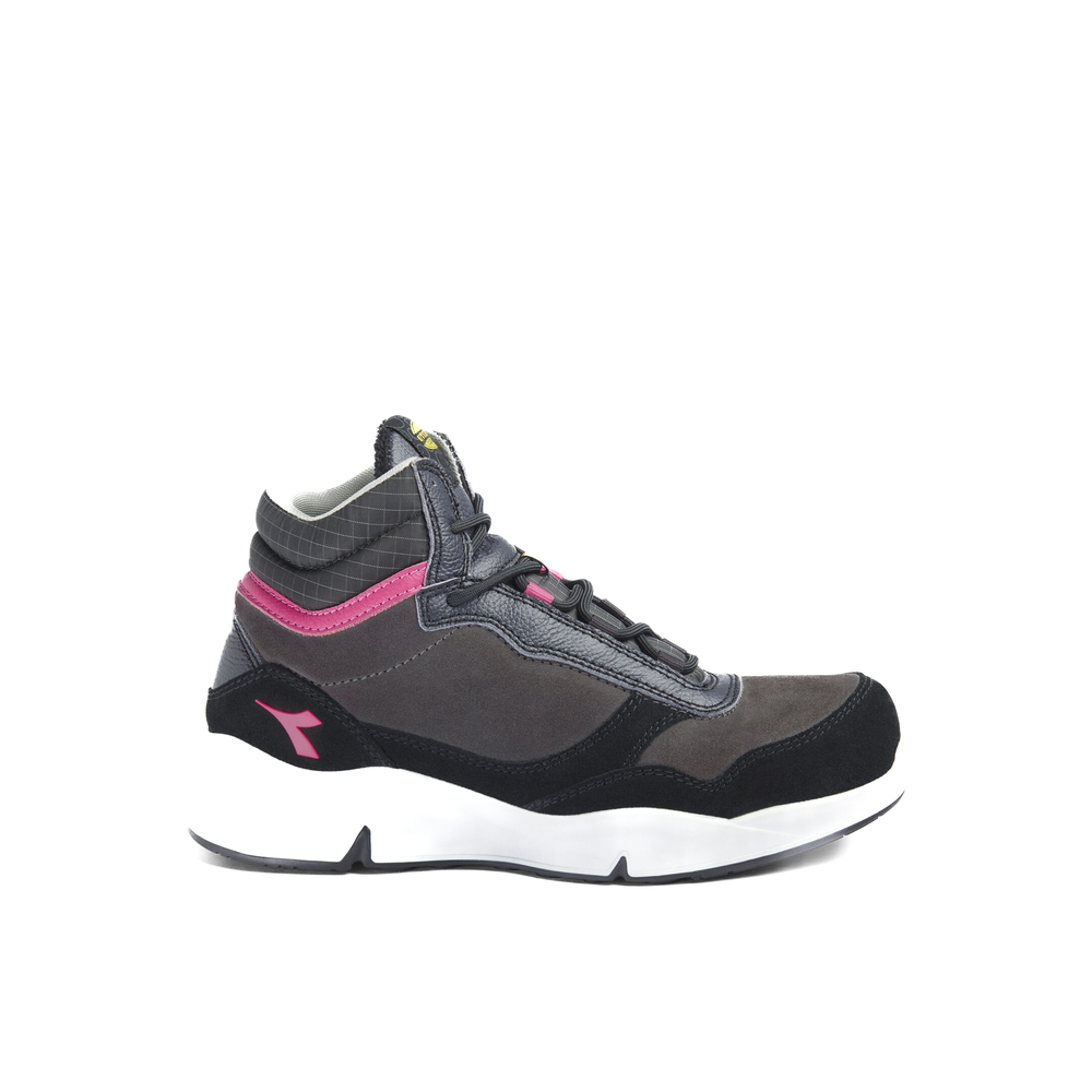 Chaussure de travail femme haute DIADORA UTILITY ATHENA MID S3L FO SR ESD GRIS ROSE-179901D0458