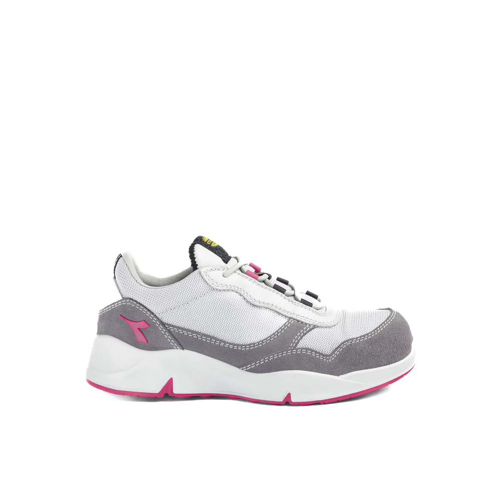 Chaussure de travail femme DIADORA UTILITY ATHENA TEXT LOW S1PL FO SR ESD GRIS VIOLET ROUGE-179903D0459