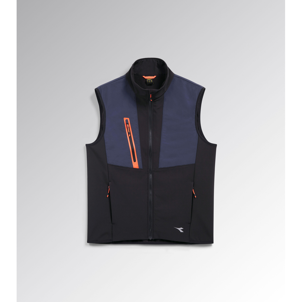 Gilet de travail bleu/noir VEST SOFTSHELL HYBRID - Diadora - 180066C4725
