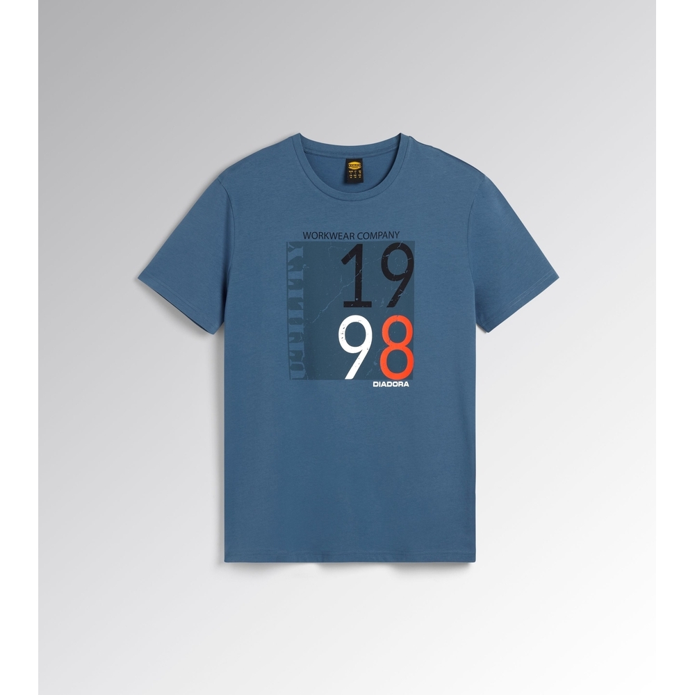 T-shirt de travail bleu manche courte GRAPHIC 1998 - Diadora - 18080460095