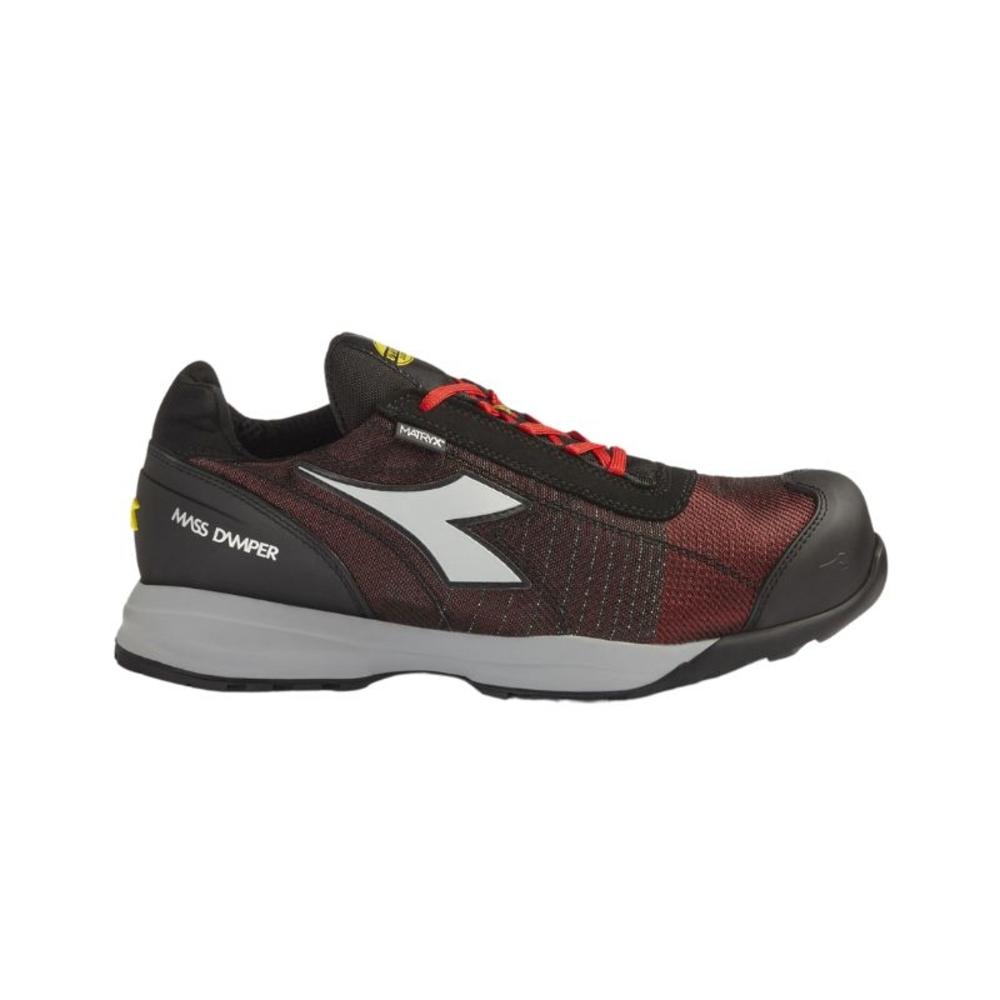 Chaussures de travail Rouge Coquelicot/Gris DIADORA GLOVE MDS MTX LOW S1PS HRO SR SC ESD - 181133C6213