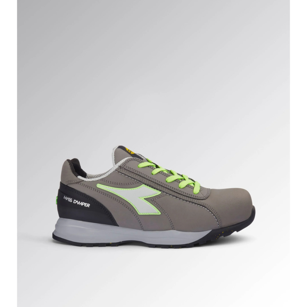 Chaussure de sécurité basse grise-verte DIADORA UTILITY GLOVE MDS LOW S3S FO HRO SR - 181135C9546