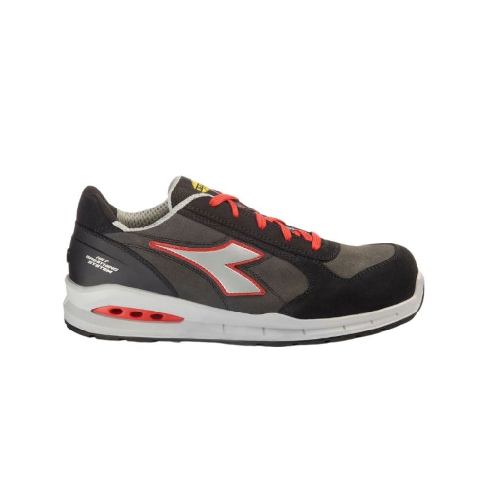 Chaussure de sécurité basse gris argent DIADORA UTILITY RUN NET AB LOW S3S FO SR - 181148C9034