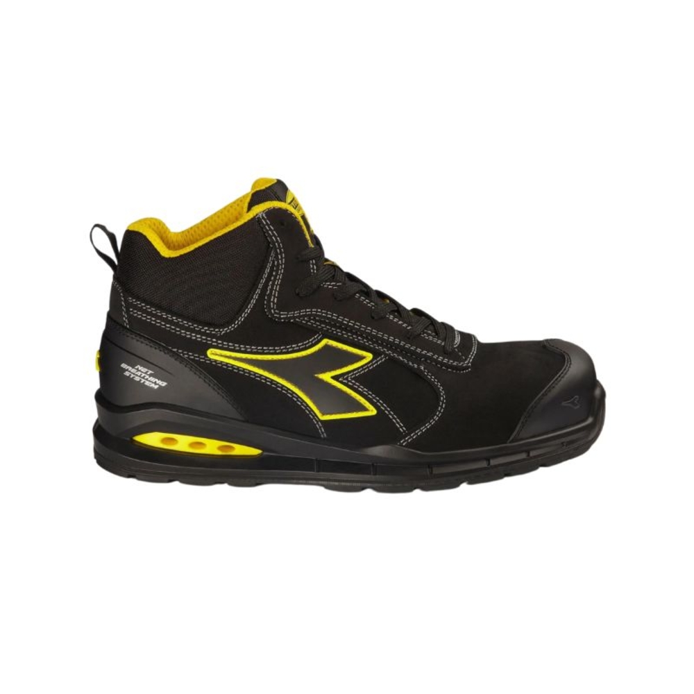 Chaussures de travail haute Noires DIADORA RUN NET AB MSTR MID S3S FO SR SC ESD - 181150C0200