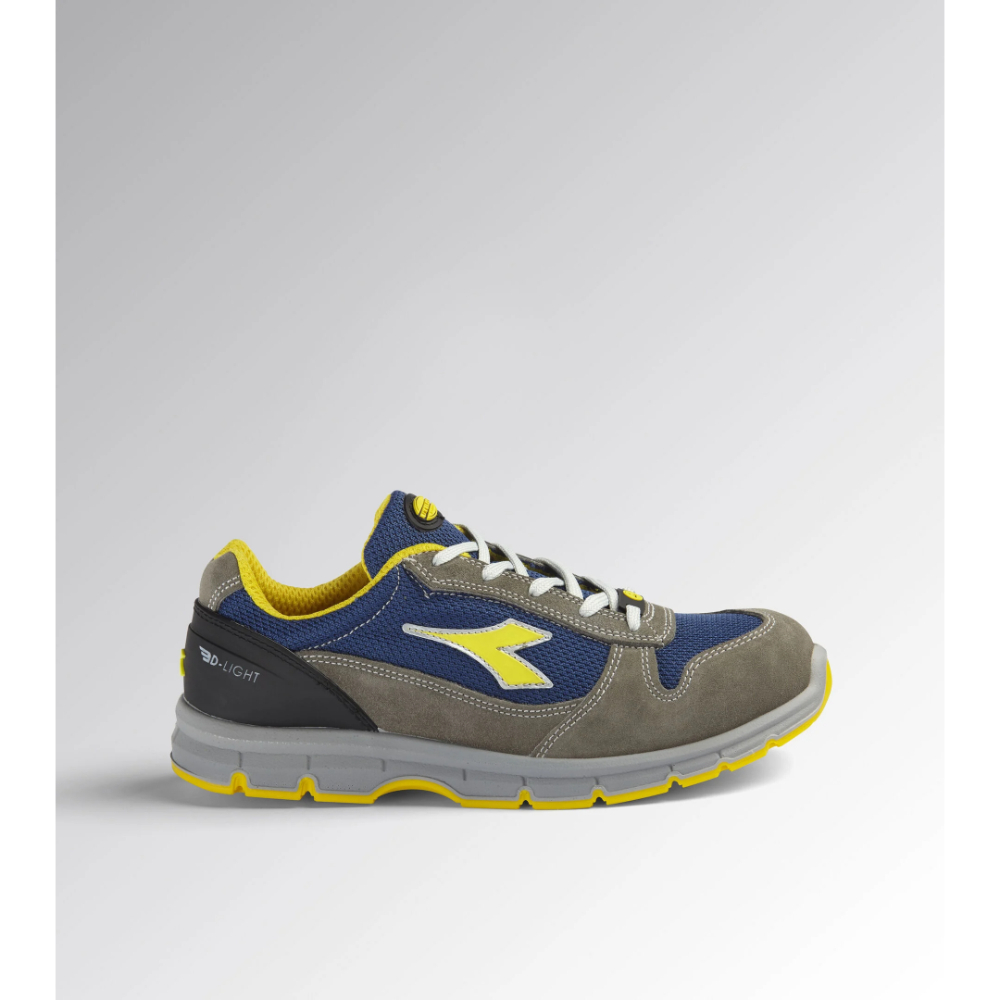 CHAUSSURE DE SECURITE BASSE DIADORA LOW RUN II TEXTILE S3S FO SR ESD GRIS CHÂTEAU/BLEU ENSEIGNE -181156C4906