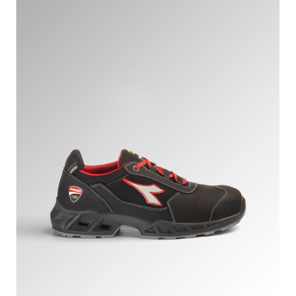 Chaussures de sécurité basses rouges/noires SHARK ENGINE LOW S1PS FO SR ESD - Diadora - 181228C1462