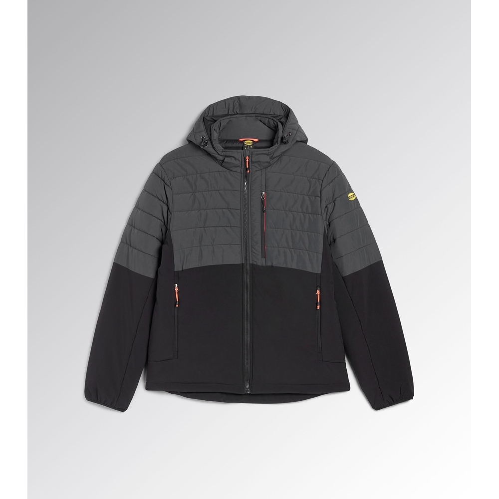 Veste de travail gris foncé/noir PADDED JACKET OSLO HYBRID - Diadora - 181813C8817