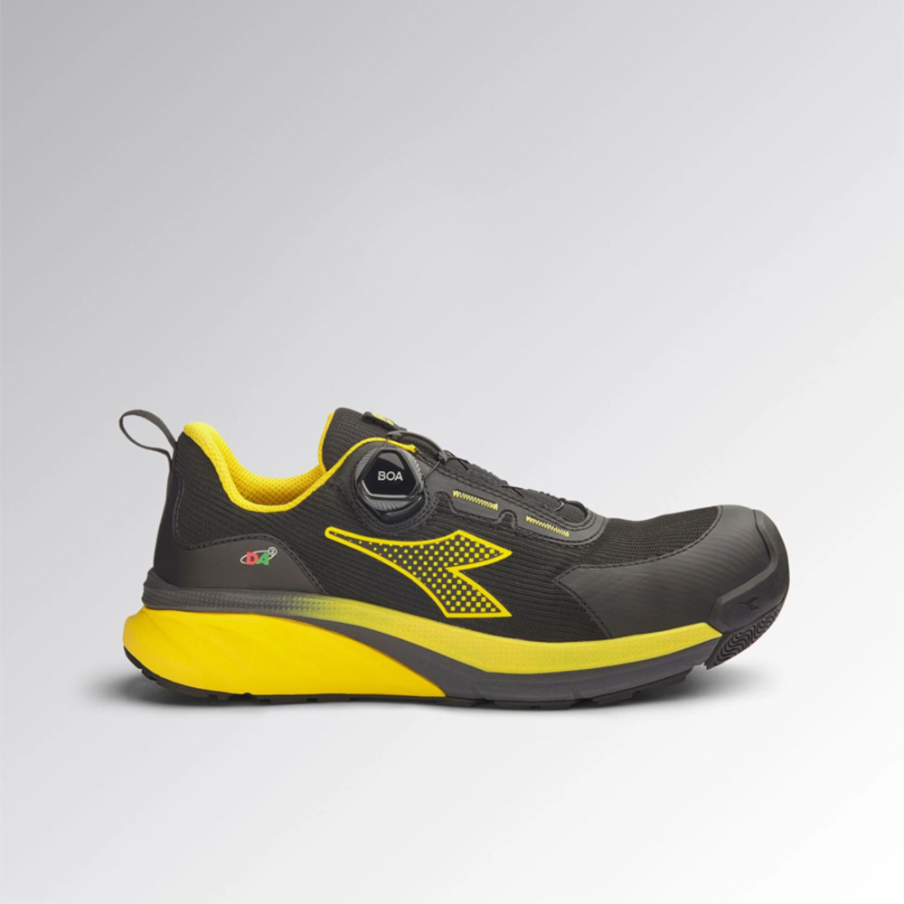 Chaussures de travail noir/jaune DIADORA VORTEX DA2 BOA LOW S3S SC FO SR HRO ESD  - 182332C0401