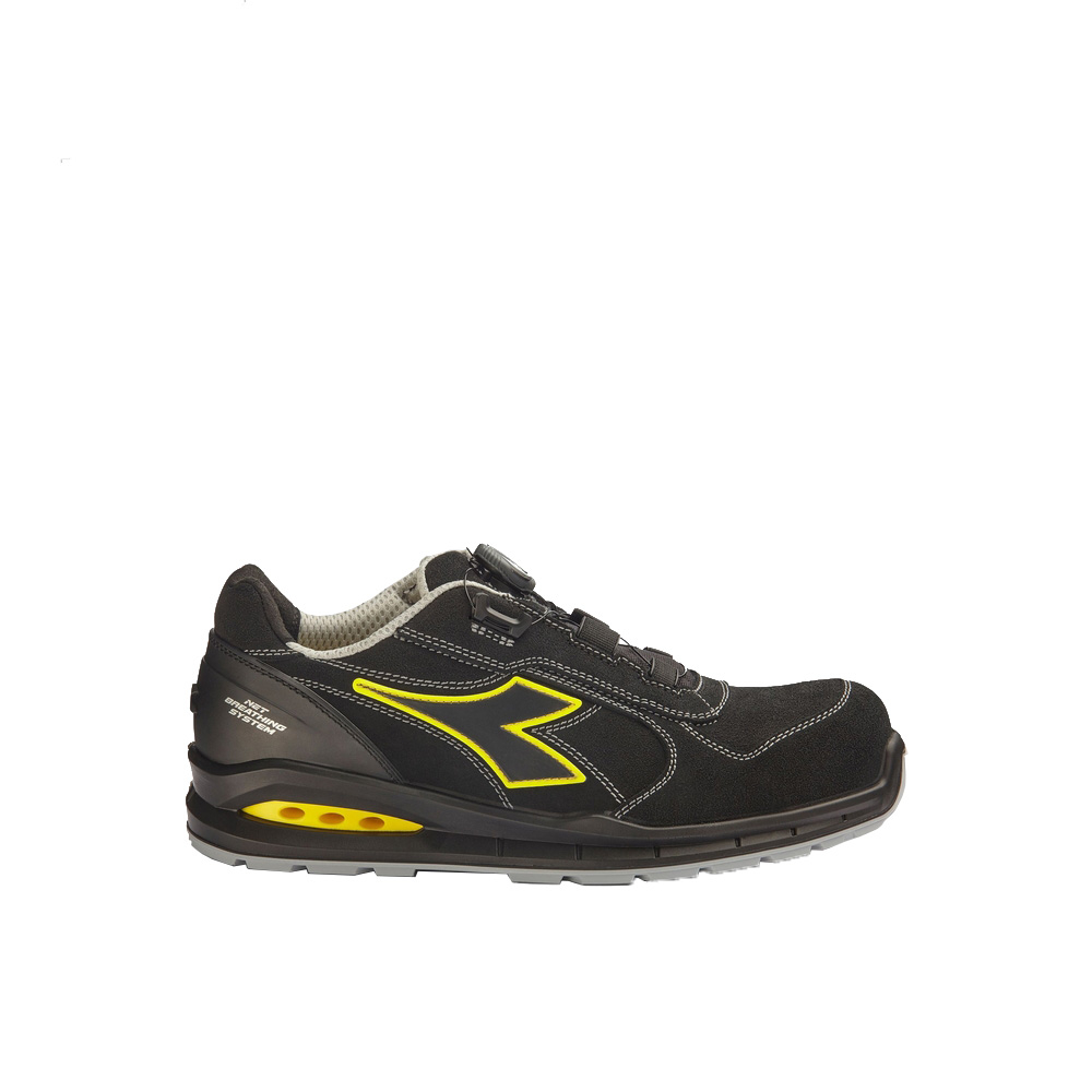 Chaussures de sécurité basses noires RUN NET AIRBOX BOA LOW S3S FO SR - Diadora - 182527C0200