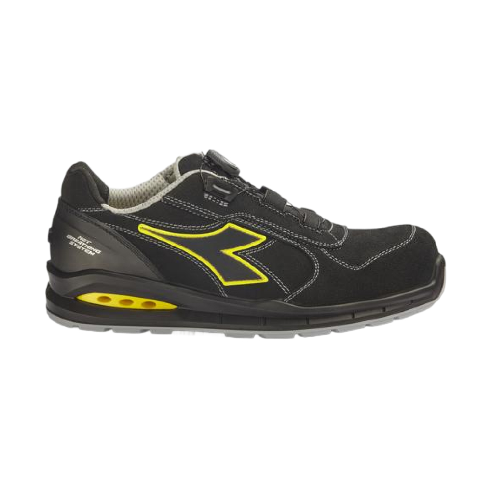 Chaussures de sécurité basses RUN NET AB BOA LOW S3S FO SR noires DIADORA - 182527 C0200