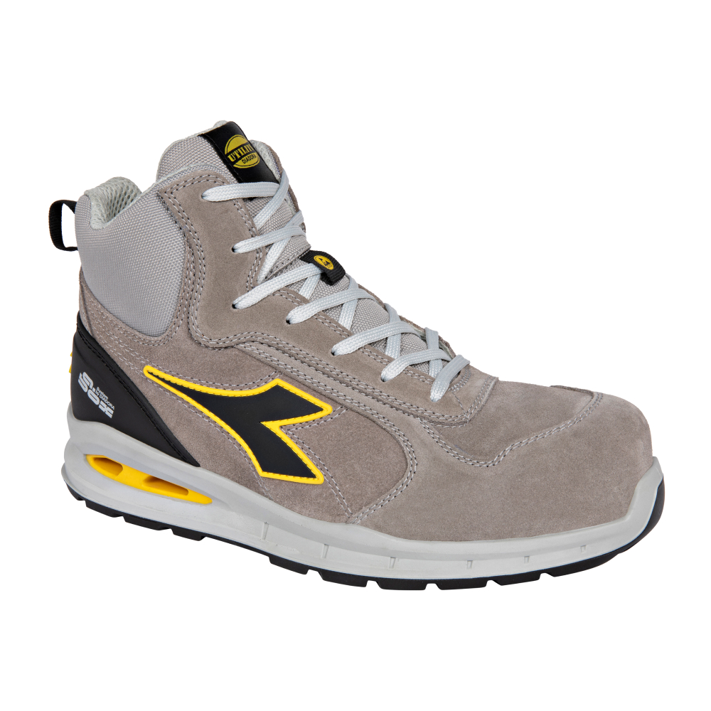 Chaussures de sécurité hautes RUN A.BOX MID S3S FO SR ESD grises DIADORA - 182529 C8700