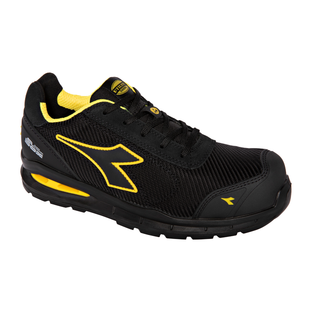 Chaussures de sécurité basses RUN A.BOX CBF LOW S3S FO SR SC ESD noires DIADORA - 182530 C0200