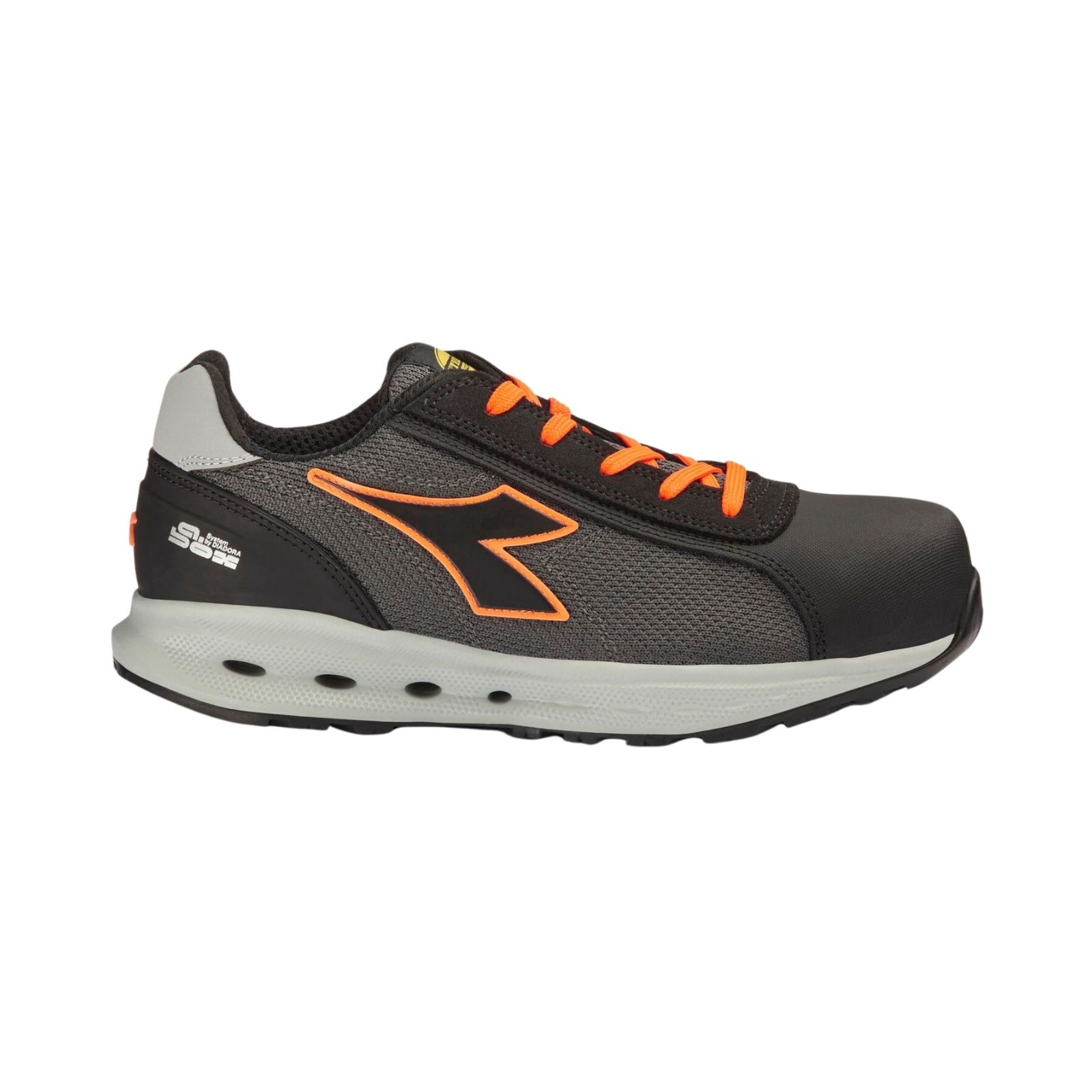 Chaussures de sécurité basses GLOVE A.BOX LOW PRO S1PS FO SR HRO ESD gris/orange fluo DIADORA