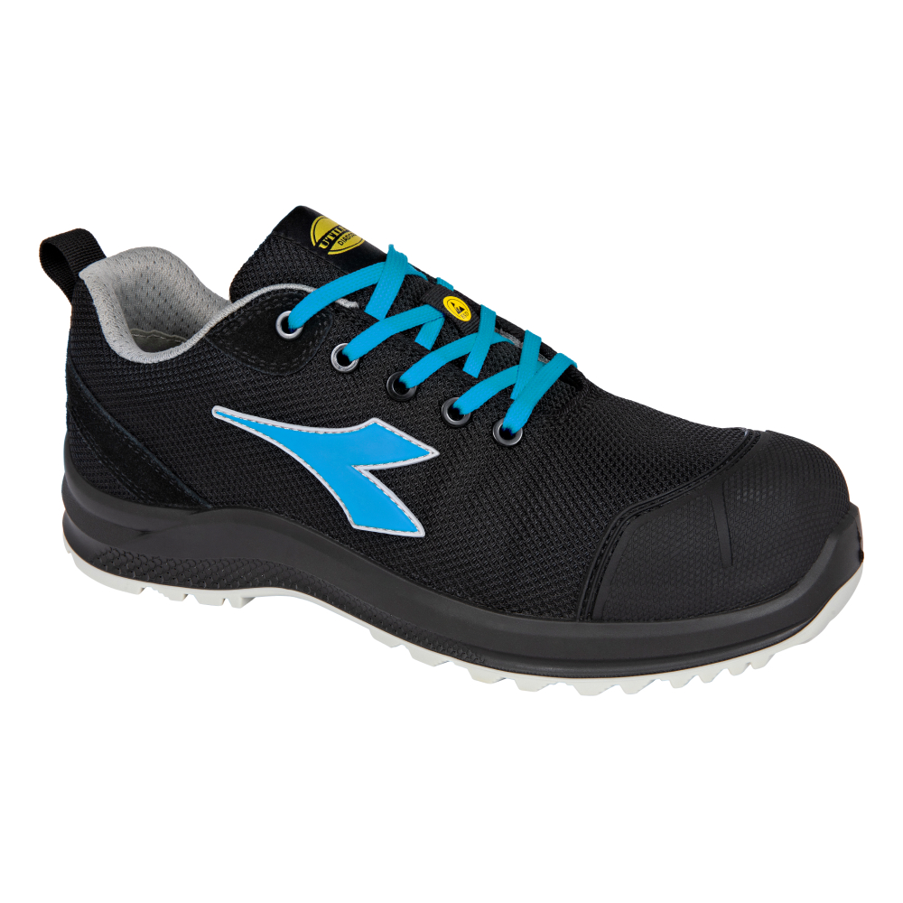 Chaussures de sécurité basses THUNDER LOW S1PS FO SR SC ESD noires/bleues DIADORA - 183511 C8232
