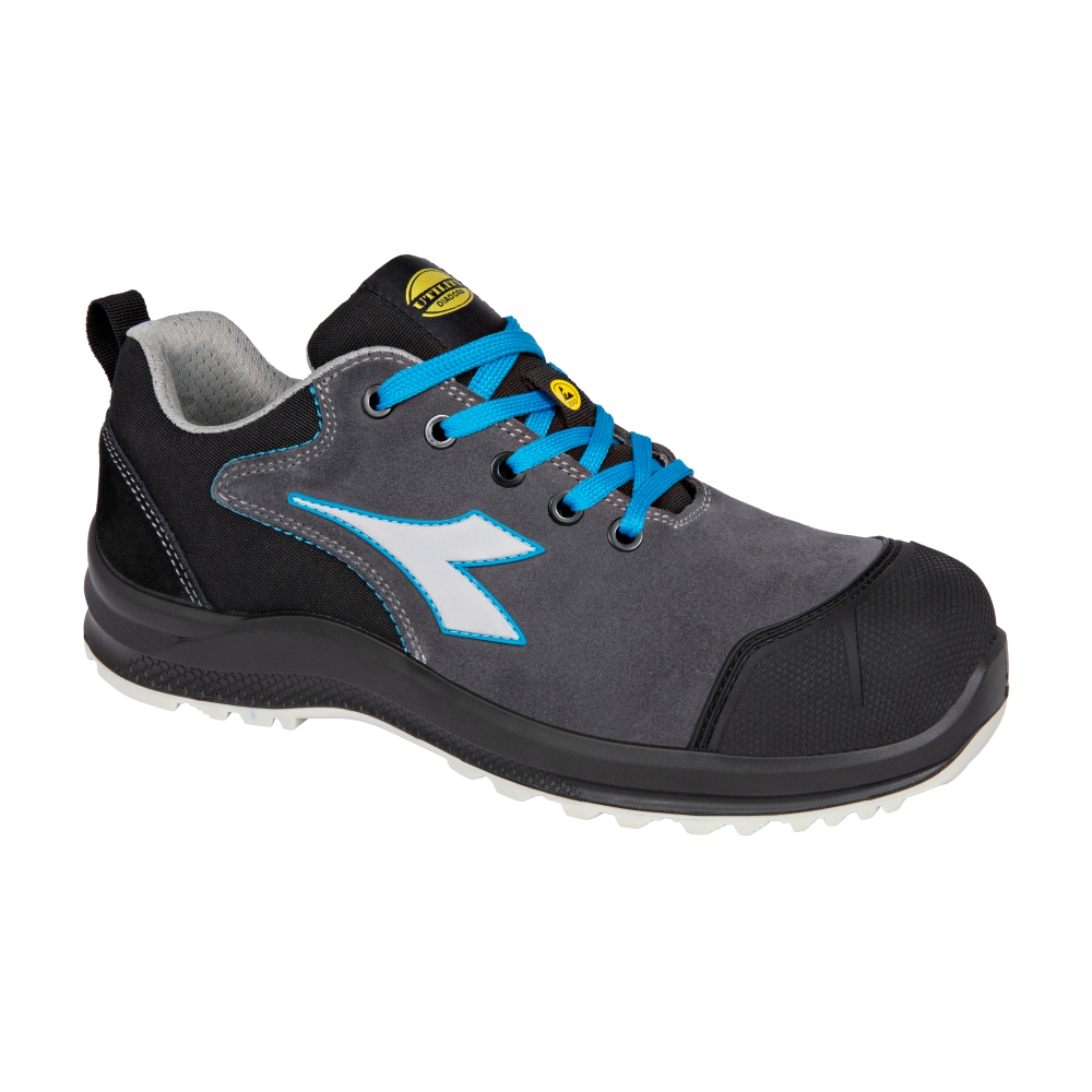 Chaussures de sécurité basses THUNDER LOW S3S FO SR SC ESD grises/bleues DIADORA - 183512 C4591