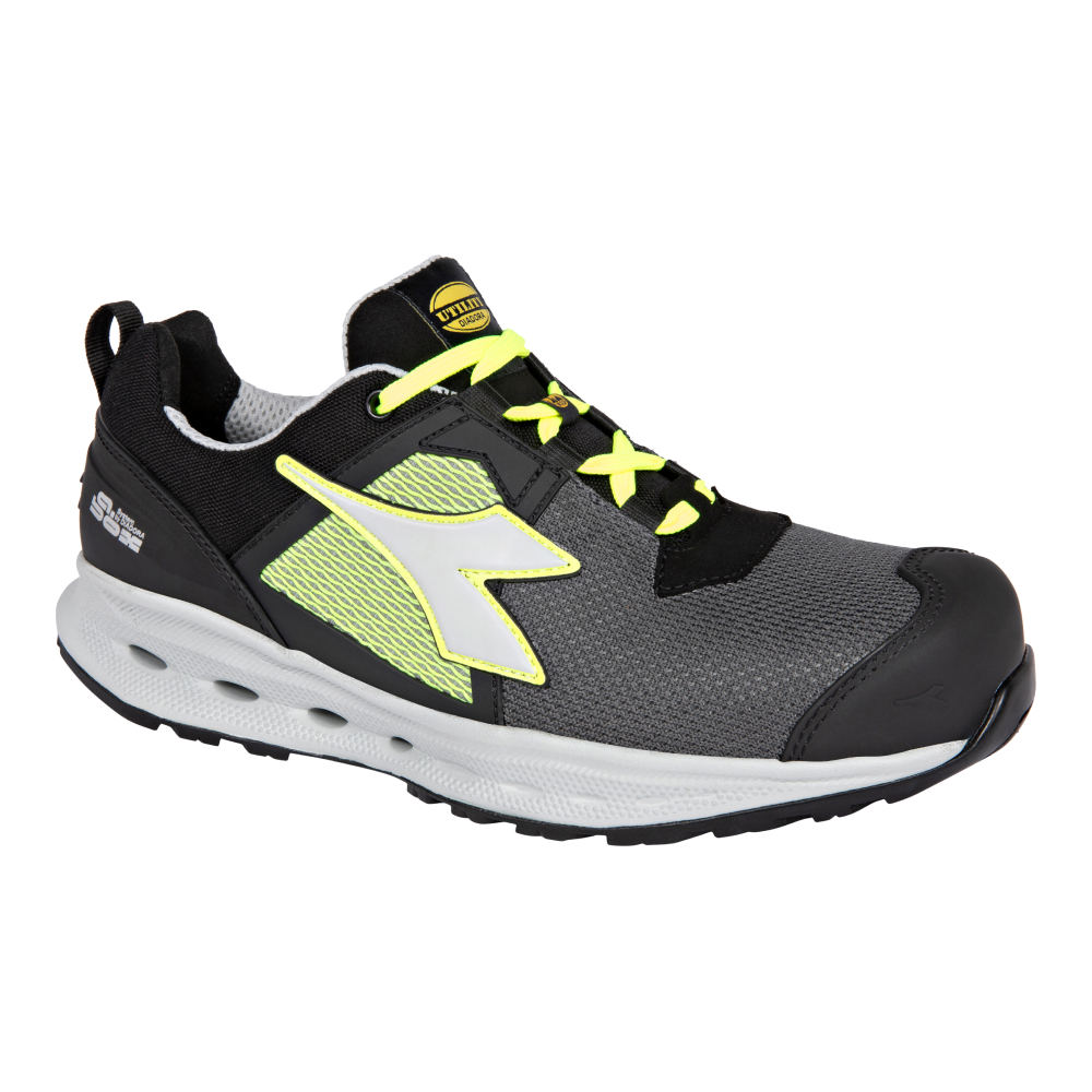 Chaussures de sécurité basses GLOVE A.BOX LOW GH S1PS SC FO SR HRO ESD noires/jaunes fluo DIADORA - 183593 C0871