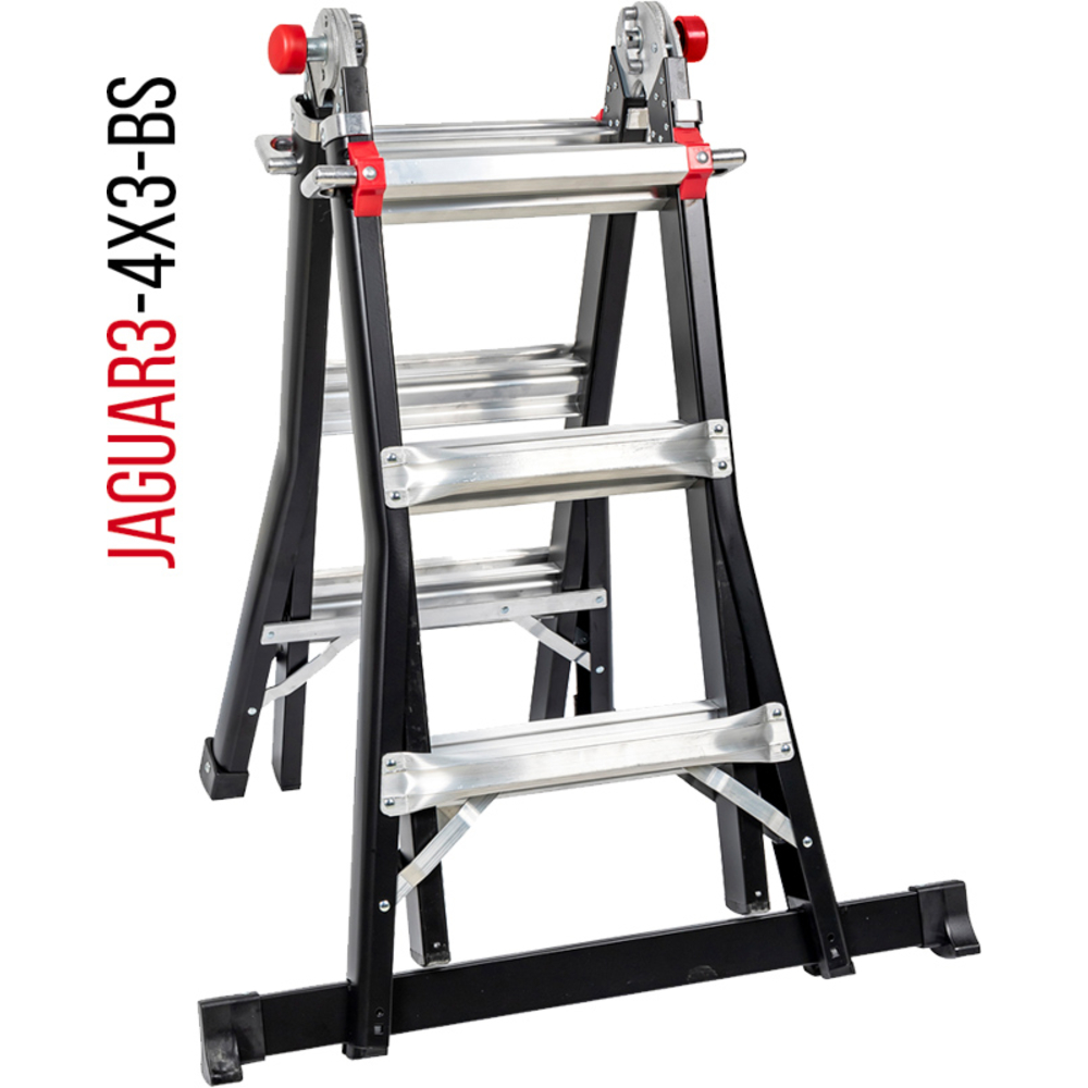 ÉCHELLE ARTICULÉE TÉLESCOPIQUE JAGUAR3 4x3 HELDER PRO AVEC BARRE STABILISATRICE - JAG34x3BS