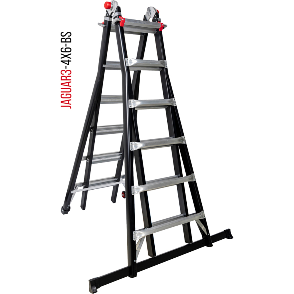 ÉCHELLE ARTICULÉE TÉLESCOPIQUE JAGUAR3 4x6 HELDER PRO AVEC BARRE STABILISATRICE - JAG3-4x6BS