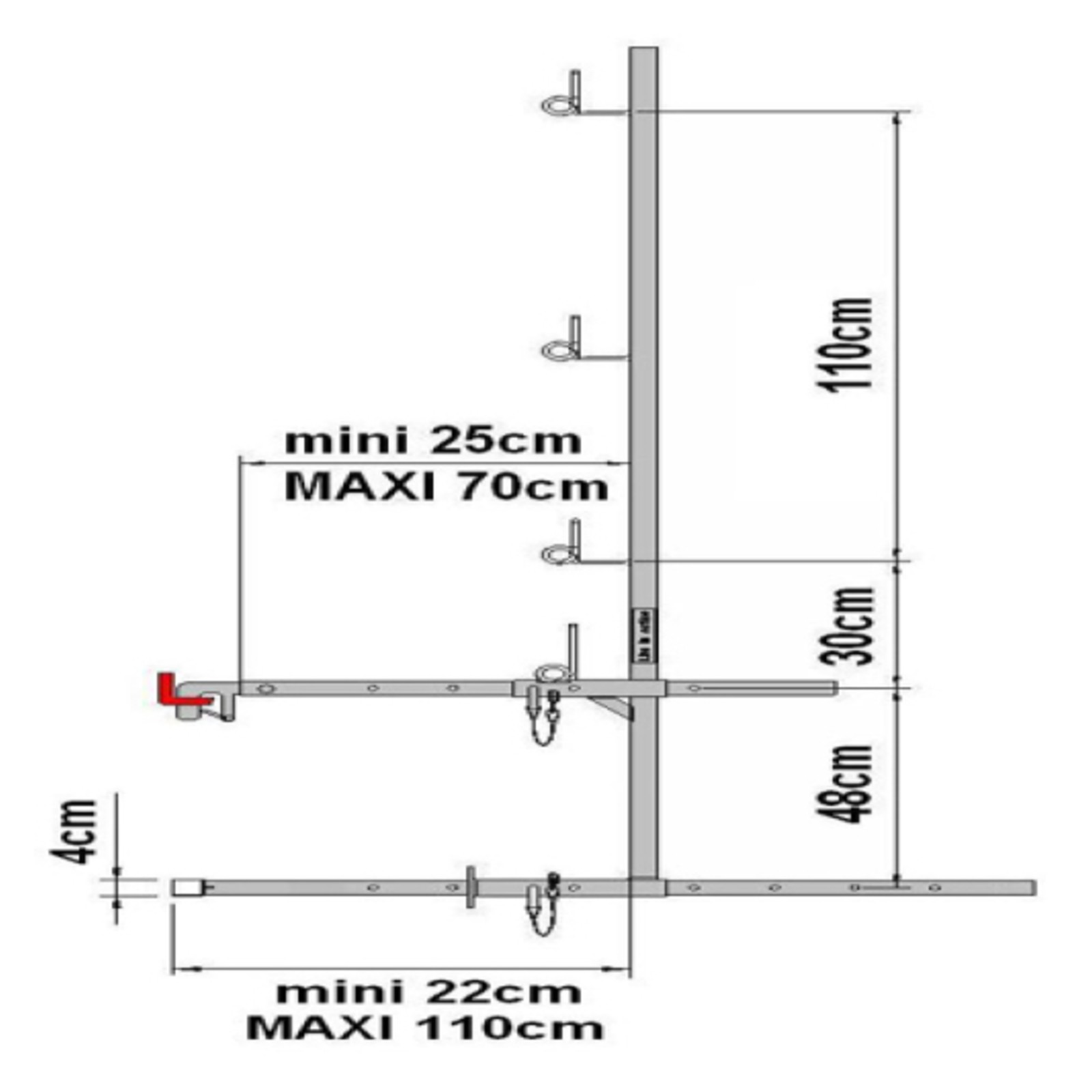 Garde-corps universel fixation réglable DIMOS - 010034