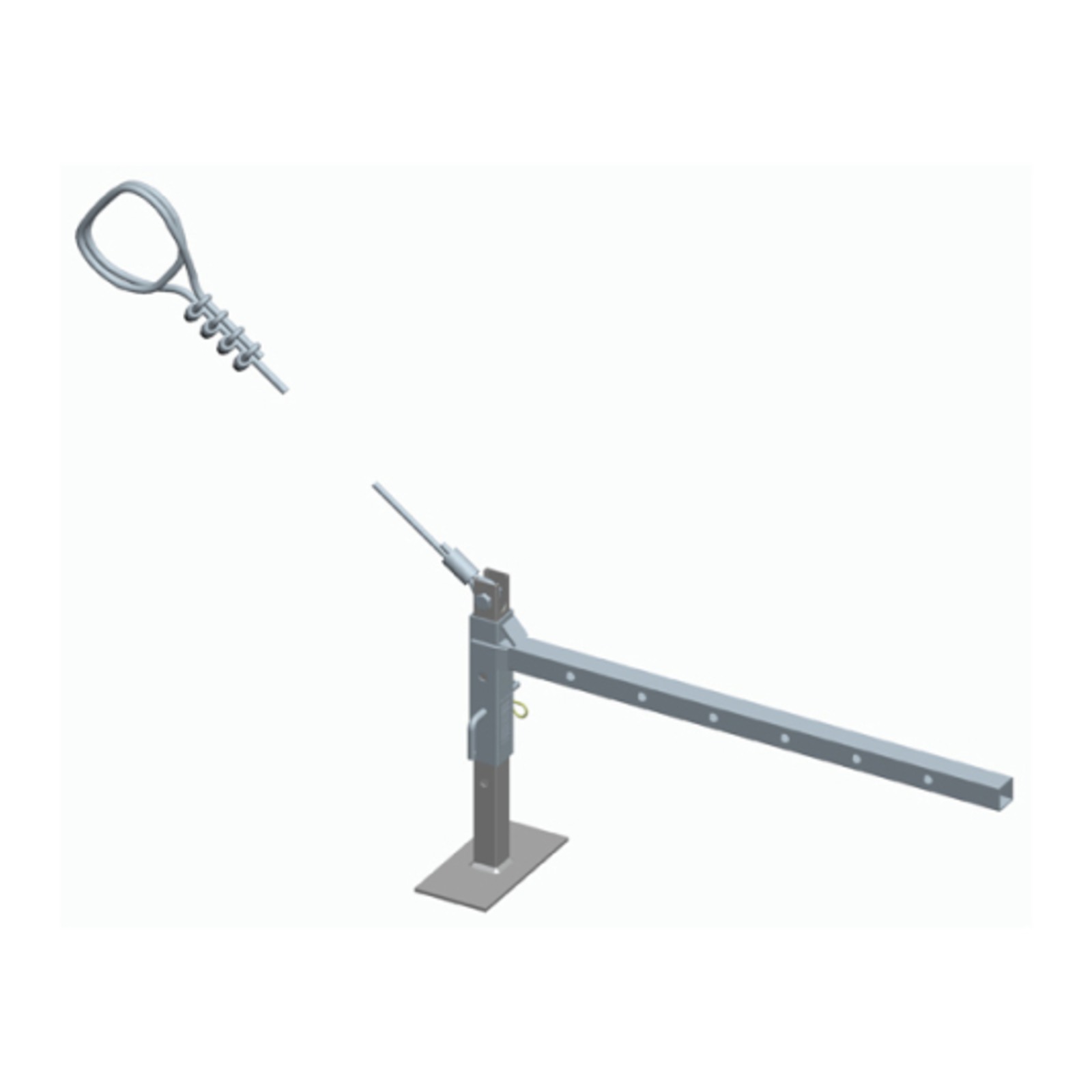 Fixation échafaudage acier patin chéneau élingue DIMOS - 010210