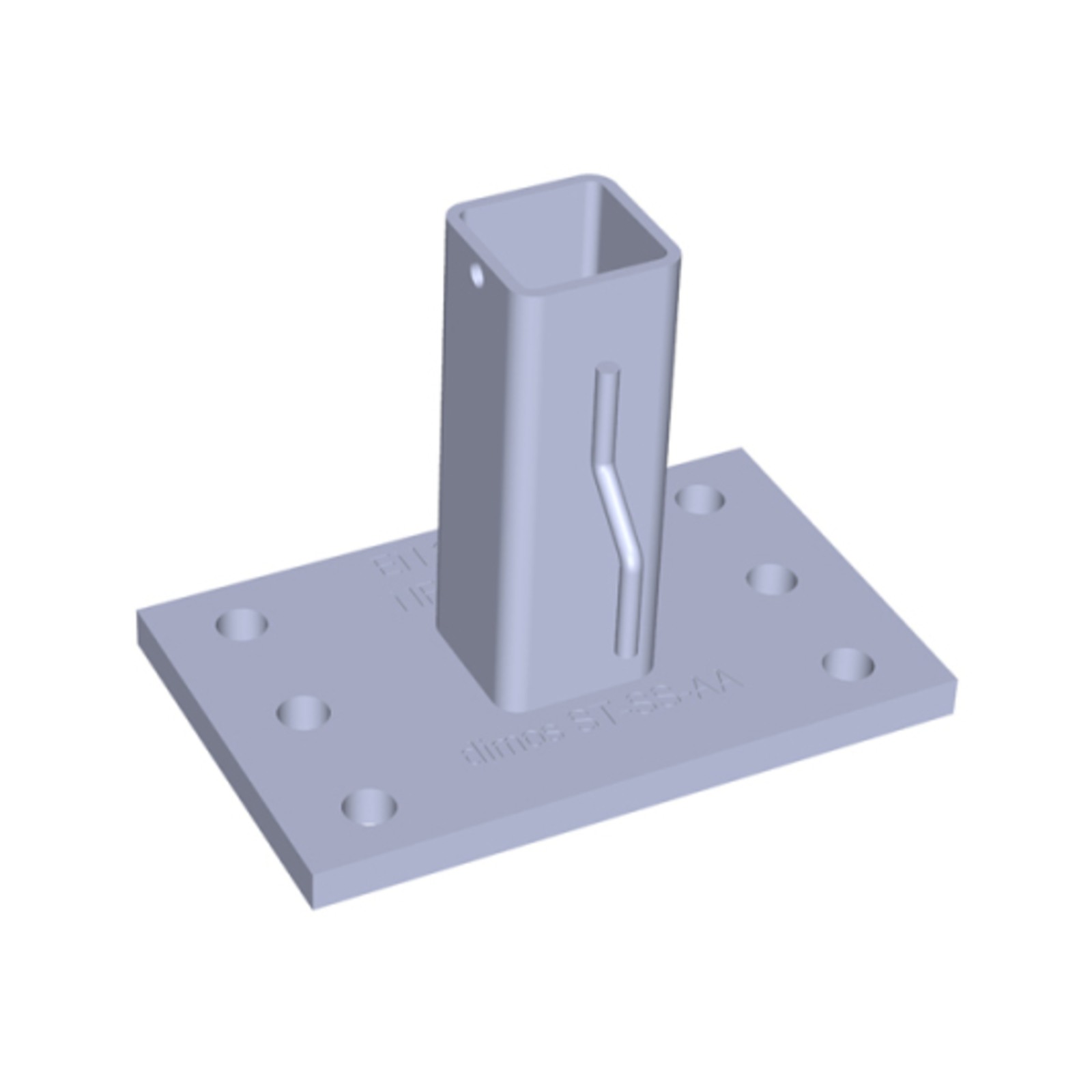 Support I 355 pour potelet carré 30x30mm DIMOS - 030124