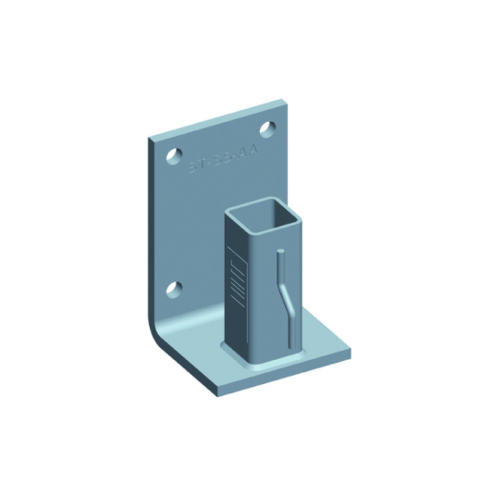 Support L 355 pour potelet carré 30x30mm DIMOS - 030127