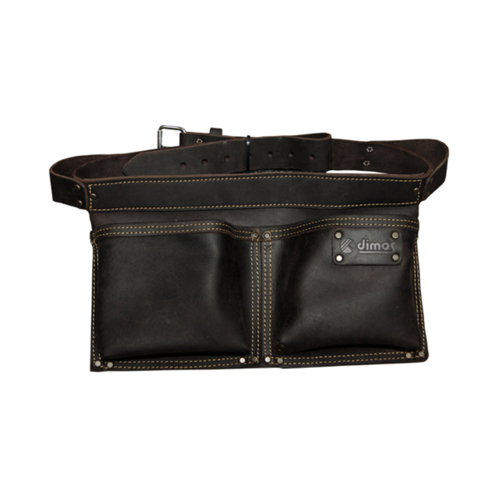 Poche à clous rectangulaire cuir avec ceinture DIMOS - 2 compartiments - 205735