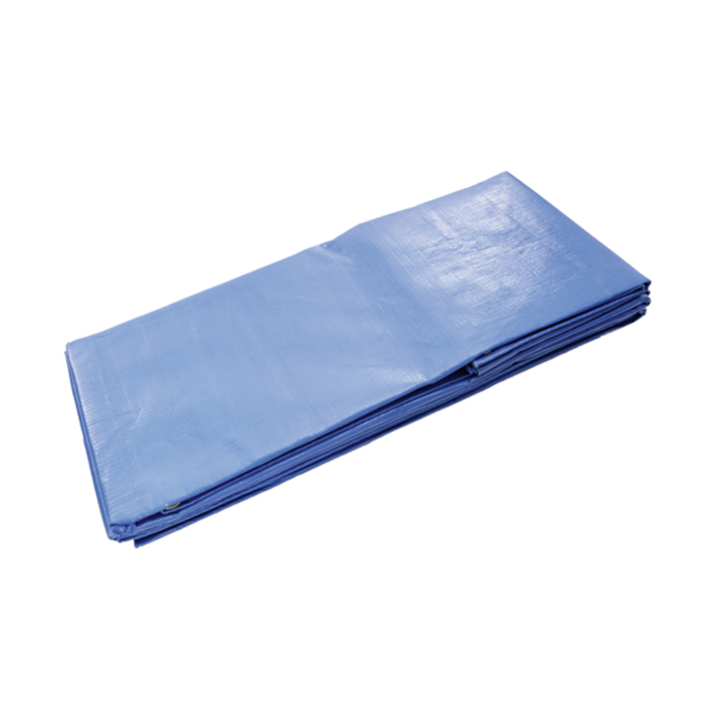 Bâche bleue à oeillets DIMOS L 6m l 4m - 220g/m² en polyéthylène PEHD - 408524