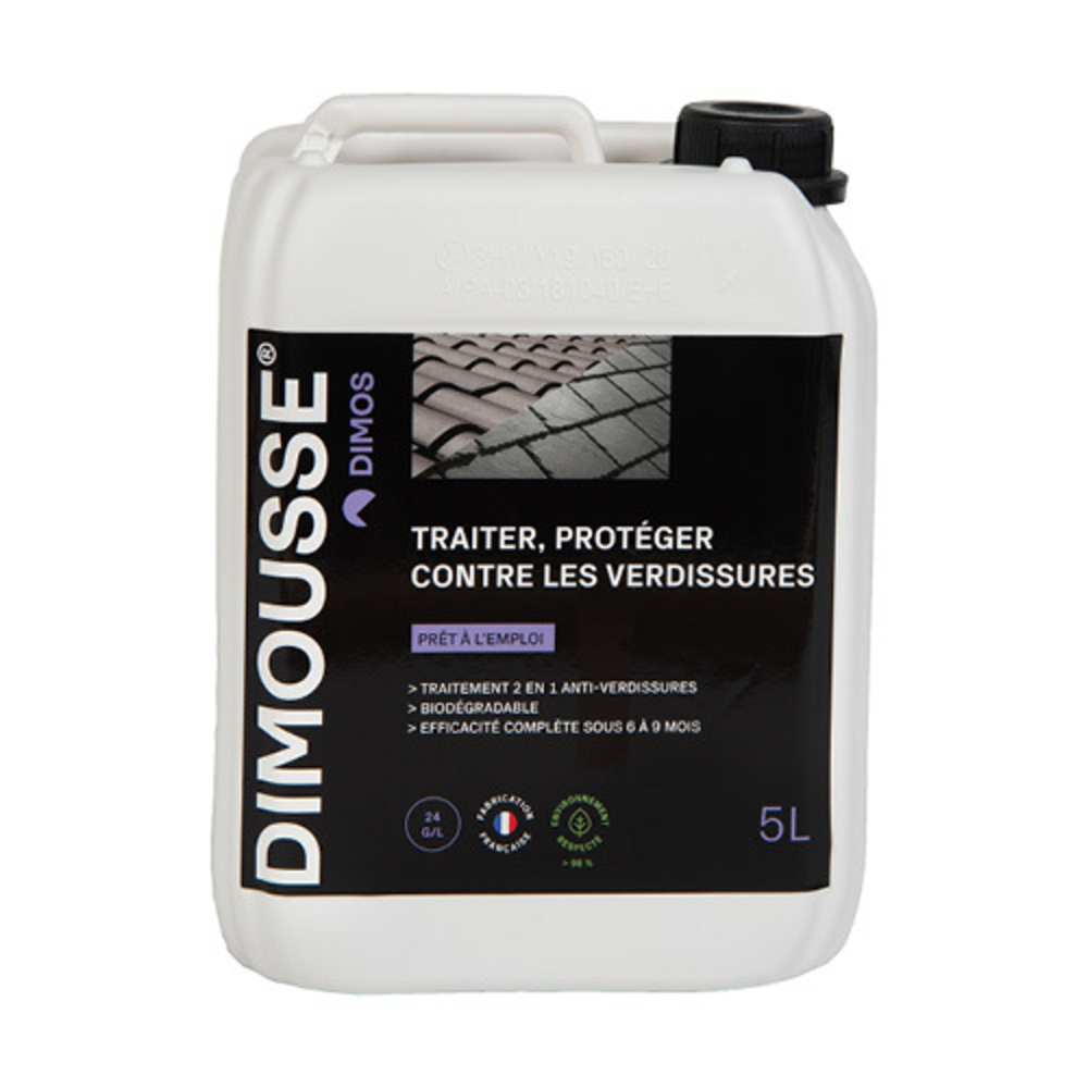 DIMOUSSE 2.0 Prêt à l'emploi- anti-verdissures - bidon de 5 litres - DIMOS - 444100