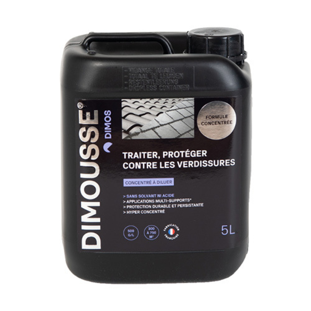 DIMOUSSE concentré X-thallo anti-mousses, algues, lichens - bidon 5L DIMOS - 444121