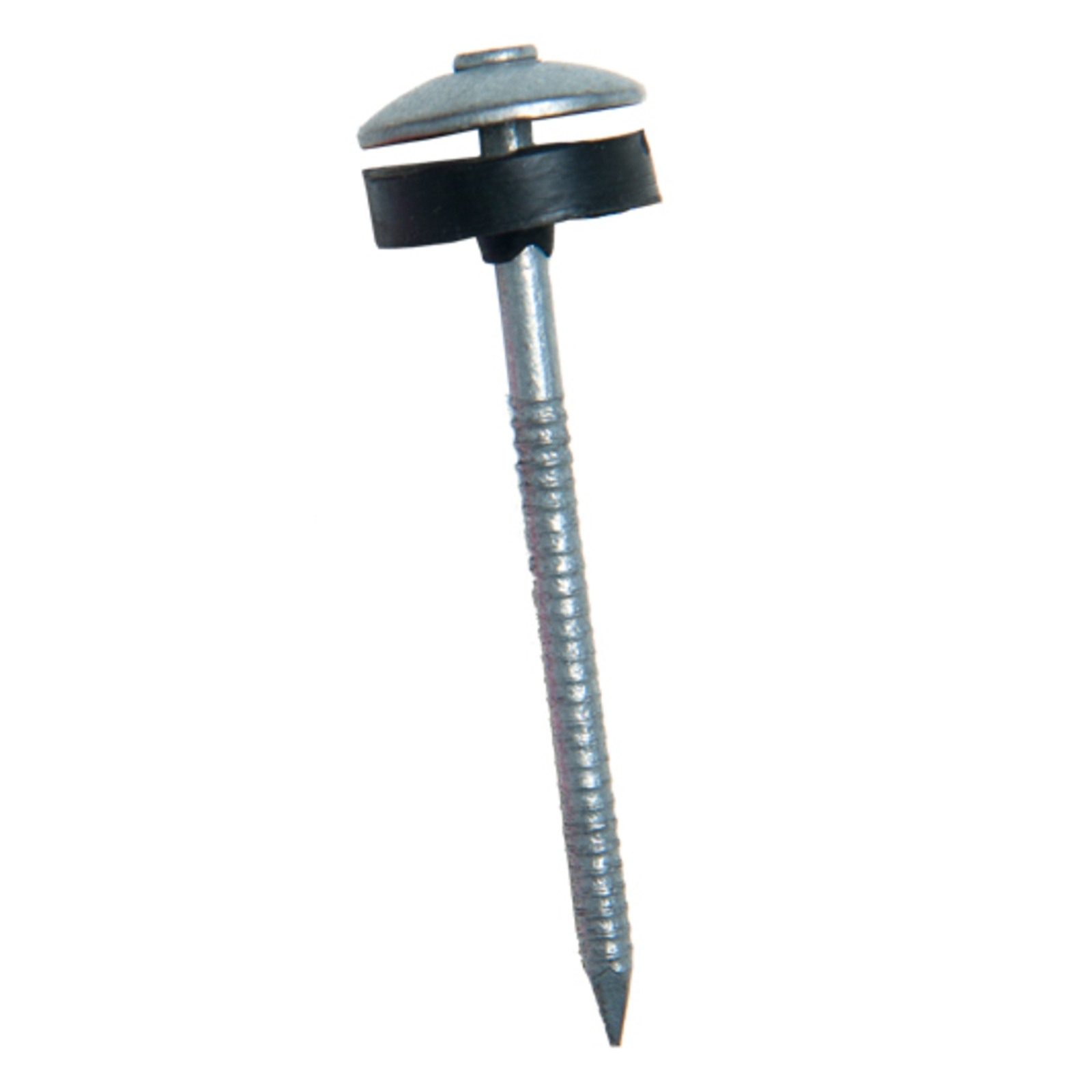 Pointe parapluie annelée galva 65x3,7 mm avec rondelle EPDM DIMOS - 774521