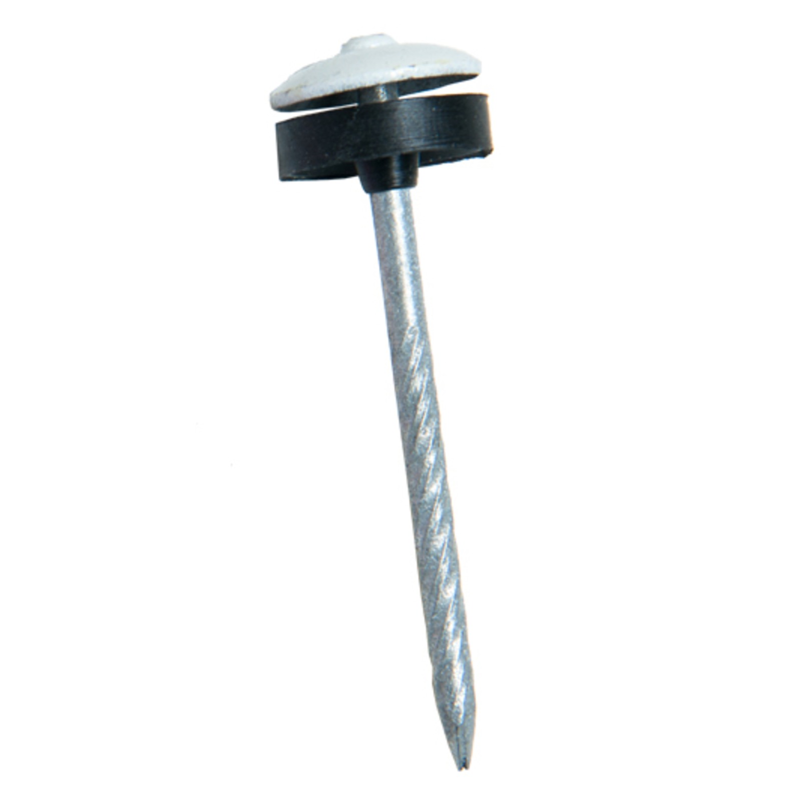 Pointe tête parapluie annelée galvanisée blanche 65x3,7 mm DIMOS - 774523