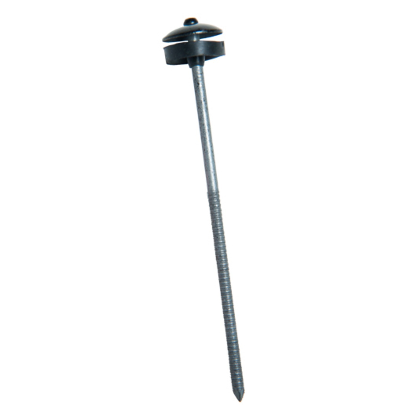 Pointe tête parapluie noir 120x3,7 mm annelée galva rondelle EPDM DIMOS - 774526