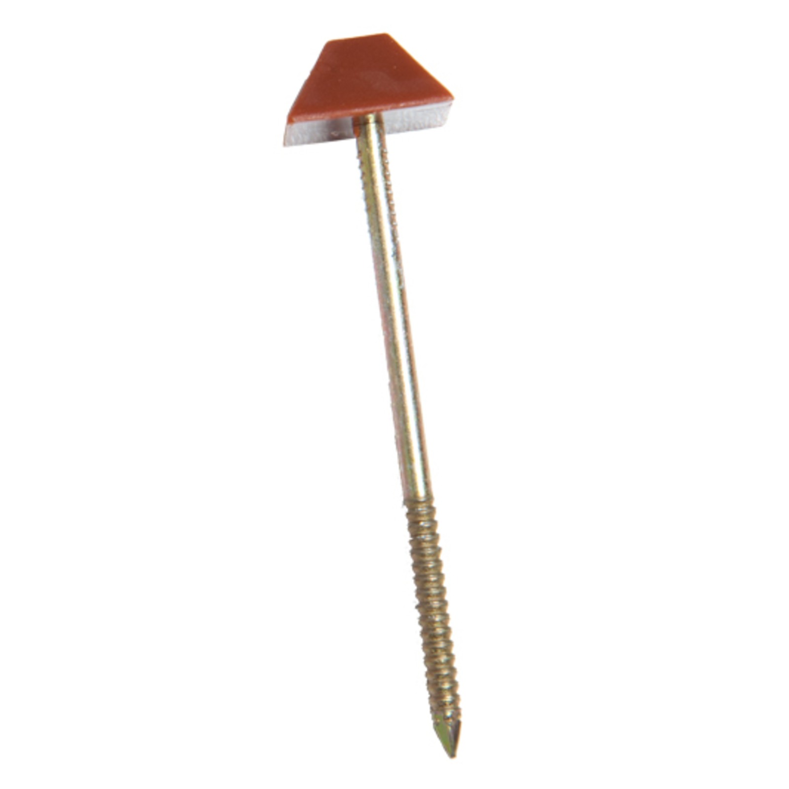 Pointe plastique pyramidale rouge annelée 65x3 mm DIMOS - 774643