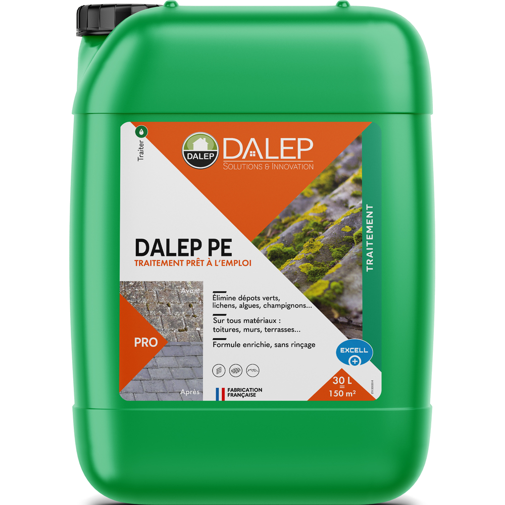 Antimousse fongicide 30L sans rinçage pour tous matériaux DALEP PE 1.01.0004.07