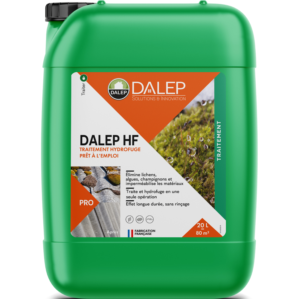 Traitement Fongicide & Hydrofuge DALEP HF Prêt à l'Emploi - Bidon 20 L - 1.01.0010.06