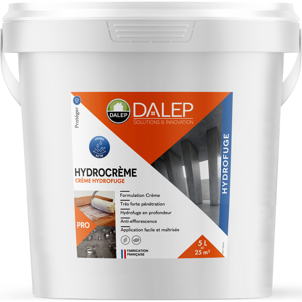 Crème HYDROCRÈME Hydrofuge - Seau 5 L DALEP - 1.02.0016.03