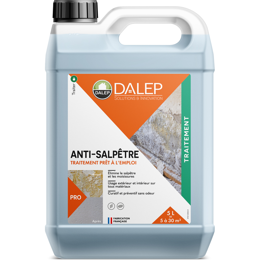 Traitement ANTI-SALPÊTRE Prêt à l'Emploi - Bidon 5 L DALEP - 1.02.0017.03
