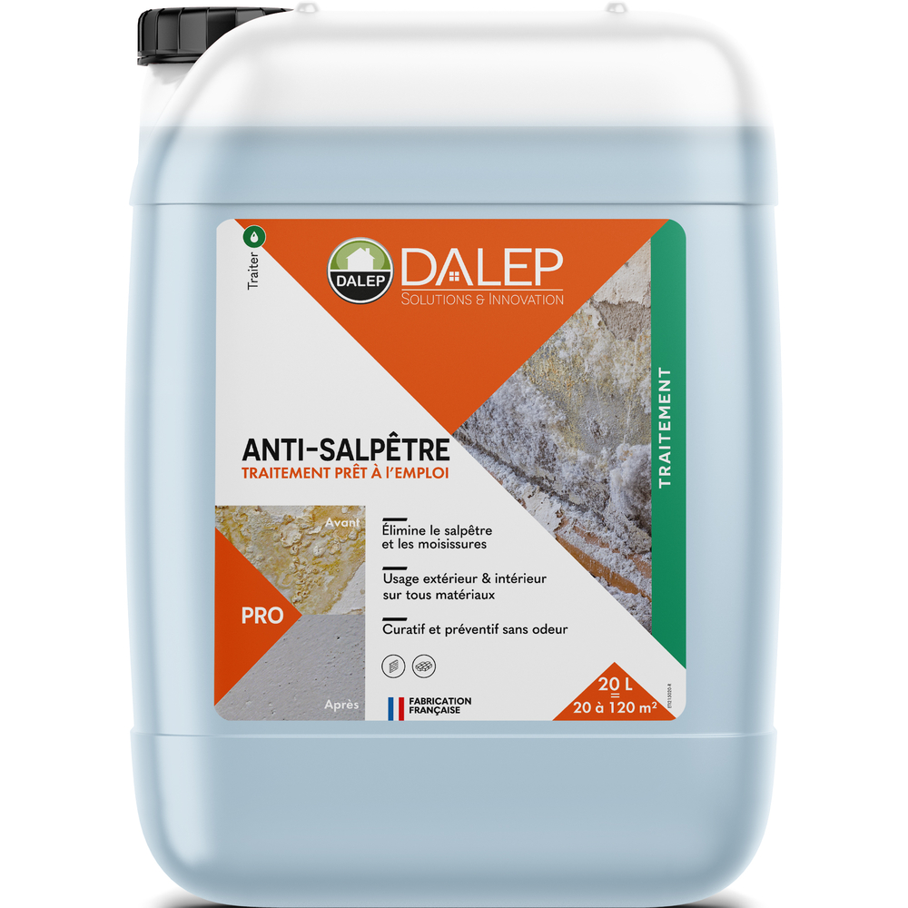 Traitement ANTI-SALPÊTRE Prêt à l'Emploi - Bidon 20 L DALEP - 1.02.0017.06