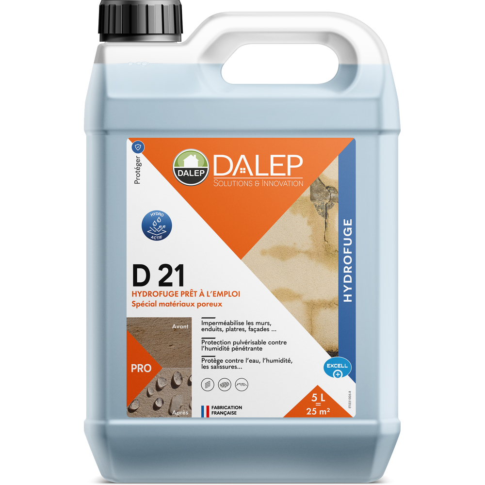 Hydrofuge D 21 Prêt à l'Emploi - Bidon 5 L DALEP - 1.02.0018.03