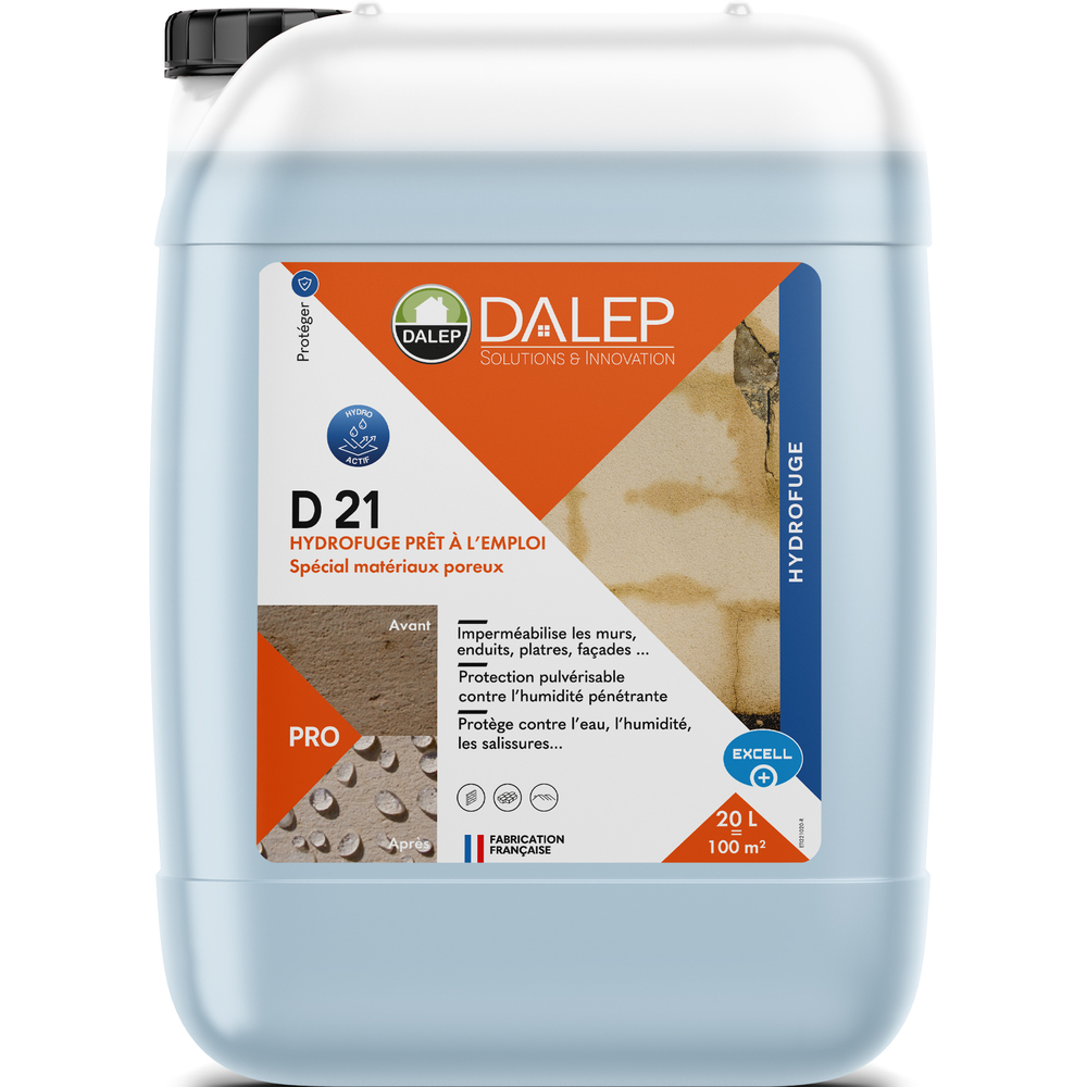 Hydrofuge D 21 Prêt à l'Emploi - Bidon 20L DALEP - 1.02.0018.06